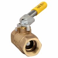 APOLLO Manual Two-Way Ball Valve: 1 1/2 in, Bronze, Straight, FNPT x FNPT, Std Port, Two-Piece, PTFE (MPN 7150701). Key specifications — Brand: APOLLO; Handle: Spring-Return Lever.