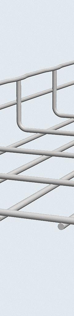CABLOFIL Wire Mesh Cable Tray: 24 in Wd, 2 1/4 in Ht, 10 ft Lg, 95 lb, Steel, Zinc Plated (MPN CF54/600EZ). Key specifications — Material: Steel; Manufacturer Part Number: CF54/600EZ; Brand: CABLOFIL; Finish: Zinc Plated; Item [MERCH]: Wire Mesh Cable Tray.
