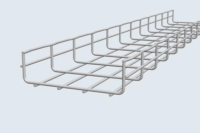 CABLOFIL Wire Mesh Cable Tray: 24 in Wd, 2 1/4 in Ht, 10 ft Lg, 95 lb, Steel - Straight Section Wire Mesh Trays