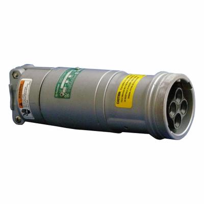 APPLETON ELECTRIC Pin and Sleeve Connector: Gray, 600V AC, Three Phase, 100 A, 4 Pole - Watertight Connectors