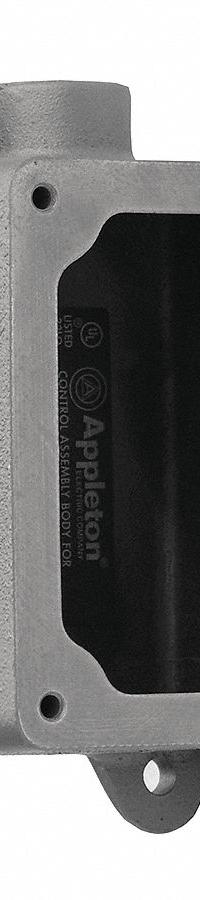 APPLETON ELECTRIC Mounting Body: 1 Gangs, Copper-Free Aluminum, 1/2 in Hub Size, Dead End (MPN EFD150A-NL-Q). Key specifications — Brand: APPLETON ELECTRIC; Hub Type: Dead End.