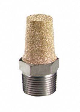 BONOMI MUFFLER: 1/2 in NPT, 7/8 in Hex Size, Bronze, 250 psig Max Op Pressure - Pneumatic Exhaust Mufflers