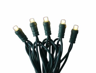 APPROVED VENDOR Holiday String Lights: Bottom Button Shape, 25 ft Lg, Warm White, 50 LEDs - Button-Shaped Lights