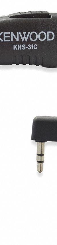 KENWOOD Earpiece: Fits Kenwood, Ear Hook, Push To Talk, Black, 1 Wires, In-Earpiece Mic, Wired (MPN KHS-31C). Key specifications — Connector Type: 2 Pin Speaker; Compatible Radio Series: NX-P1202AV; Push To Talk: Yes; Manufacturer Part Number: KHS-31C; Brand: KENWOOD.