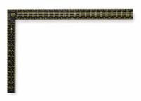 STANLEY Framing Square: 24 in Base Lg, 24 in, 16 in x 1 1/2 in, Anodized, Aluminum, Inches, Octagon (MPN 45-011). Key specifications — attr936134: 1/16 in (Back); attr936137: Octagon; attr934763: STANLEY; attr984589: Inch; attr984960: Aluminum.