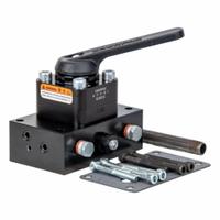 ENERPAC Control Valve: 4.5 gpm Max Flow Rate, Three Positions, 1/4 in NPT x 1/4 in NPT x 1/4 in NPT (MPN VM43). Key specifications — attr1018253: ENERPAC; attr1018249: VM43; attr1018300: Manual; attr1018289: VM; attr1416406: 1/4" NPT.
