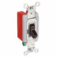 HUBBELL Wall Switch: Toggle Switch, Single Pole, Maintained, Brown, 120/277V AC, 20 A (MPN HBL1221). Key specifications — Illuminated: No; Voltage Rating: 120/277V AC.