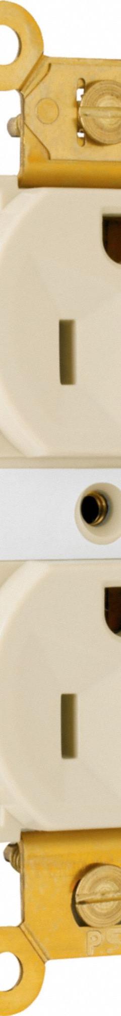 PASS & SEYMOUR Receptacle: Hospital Grade, Duplex, 5-20R, Ivory, 125V AC, 20 A, 2 Pole / 3 Wire (MPN 8300IMRI). Key specifications — attr1367147: PASS & SEYMOUR.