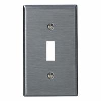 LEVITON Wall Plate: Toggle, 1 Gang, Midsize Size (MPN SSJ1-40). Key specifications — Brand: LEVITON; Material: Stainless Steel.