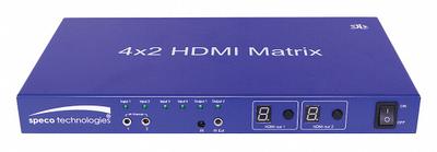 SPECO TECHNOLOGIES HDMI Matrix: HD4MAT, 5 7/8 in Overall Dp, 1 1/4 in Overall Ht, HDMI Matrix - HDMI Matrices