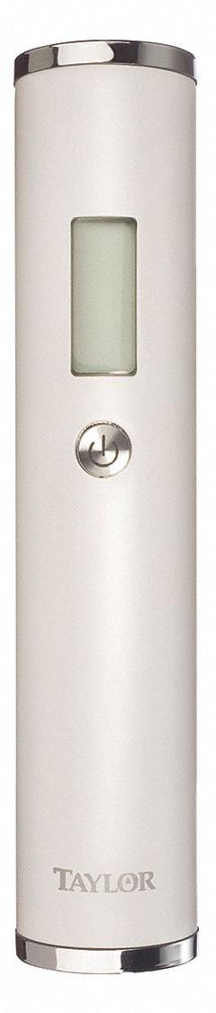 TAYLOR Mechanical Hanging Scale: kg/lb, 0.09 kg/0.2 lb, LCD, 110 lb Wt Capacity - Imperial (MPN 81234). Key specifications — attr1360454: Lithium Battery; attr1360455: TAYLOR; attr1360442: kg; attr1360445: 0.09 kg.