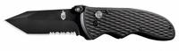 GERBER Folding Knife: 3 in Blade Lg, 4 1/4 in Closed Lg, 7 1/4 in Overall Lg, Plastic, Serrated (MPN 31-001751). Key specifications — attr307537: Plastic; attr307538: Yes; attr324882: GERBER.