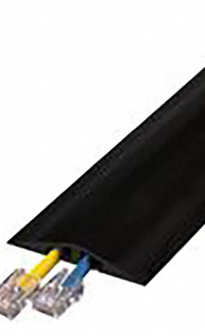 CHECKERS Cable Protector: 2 Channels - Flexible Rubber Cable Floor Covers
