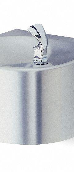 HALSEY TAYLOR Drinking Fountain: On-Wall, 9 11/16 in Ht, 13 3/4 in Dp, 12 1/8 in Overall Wd, Silver (MPN 7433003783). Key specifications — Housing Color: Silver; Brand: HALSEY TAYLOR; Vandal Resistant: Not Vandal Resistant; Housing Material: Stainless Steel; Refrigeration: Non-Refrigerated.