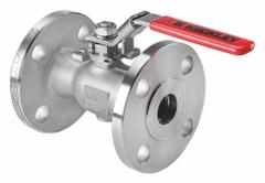 KECKLEY Manual Two-Way Ball Valve: 1/2 in, 316 Stainless Steel, Straight, Class 300 Flange (MPN BVF1RF4RSSRGSL-050). Key specifications — Brand: KECKLEY; Handle: Locking Lever.