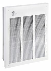DAYTON Recessed Electric Wall-Mount Heater: 1800 W/3600 W/2400 W/4800 W, 208/240V AC, Single Phase (MPN 3UG57). Key specifications — Grille Color: White; Programming Capability: Non-Programmable; Wattage Output: 1800 W/3600 W; Voltage, Phase: 208/240V AC, 1-phase; Rough-In Dimensions - H x W x D: 18-1/4 in x 14-5/8 in x 3-7/8 in; Nominal Voltage - HVAC: 240V AC; Brand: DAYTON; Phase: Single.