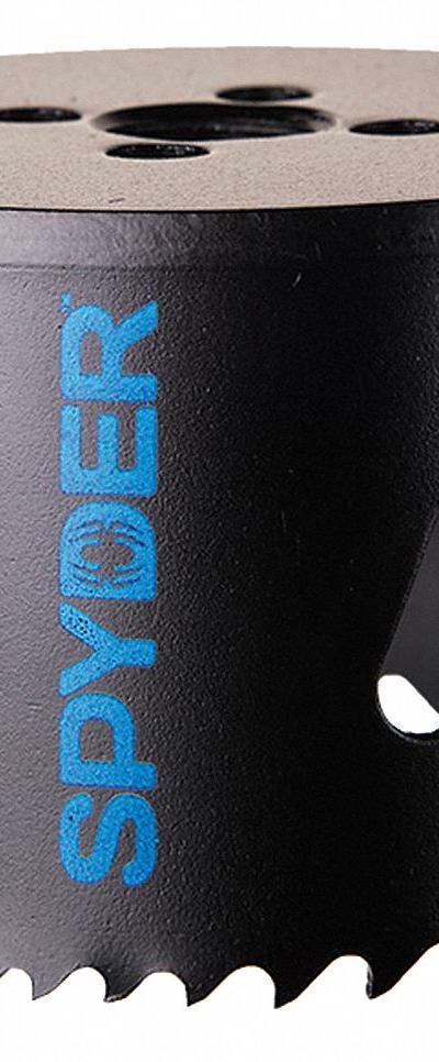 SPYDER Hole Saw: 6 in Saw Dia., 4/6 Teeth per Inch, 1 7/8 in Max. Cutting Dp - Multi-Material-Cutting Hole Saws without Arbor