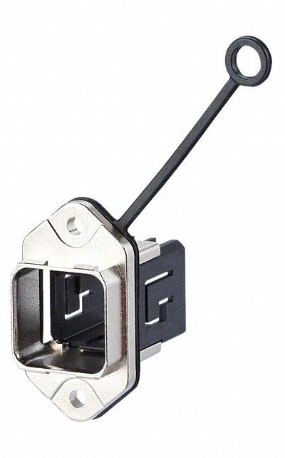 METZ CONNECT Normative Mounting: Normative Mounting, 1 Ports, Metal, IP65/IP6X/IPX7 - Bulkhead-Mount Data & Network Connector Housings