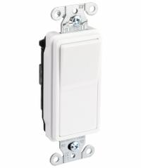 HUBBELL Wall Switch: Rocker Switch, Single Pole, Maintained, White, 120/277V AC, 15 A (MPN DS115W). Key specifications — Illuminated: No; Voltage Rating: 120/277V AC.
