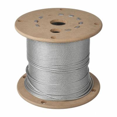 LEXCO CABLE Wire Rope: Galvanized Steel, 7 x 7, 184 lb Working Load Limit, 250 ft Overall Lg - Galvanized-Steel Wire Rope