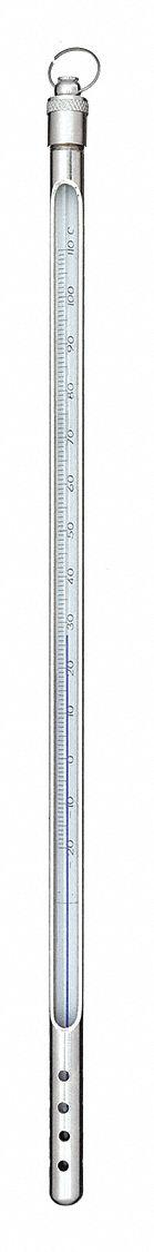 VEE GEE Armored Liquid In Glass Thermometer: -20°C to 110°C - Partial-Immersion Armored Liquid-in-Glass Lab Thermometers