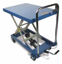 BAILEIGH INDUSTRIAL Scissor Lift Table: Not Powered, 660 lb Load Capacity, 32 in L x 20 in W, Steel (MPN B-CART). Key specifications — Platform Material: Steel; Brand: BAILEIGH INDUSTRIAL.