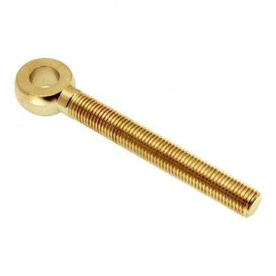 AMPG Fixed Rod End: Brass, Plain, 120 mm Hole Center-to-End Lg, Right Hand - Brass Male Threaded Fixed Rod Ends