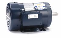 LEESON General Purpose Motor: Rigid Base Mount, Totally Enclosed Fan Cooled, 1 hp, 230/460V AC (MPN 143TTFR15642). Key specifications — Brand: LEESON; Nameplate Voltage @ 60 Hz: 230/460V AC; Full Load Current @ 60 Hz: 3.2-3.2/1.6 A; Nameplate RPM @ 60 Hz: 1,760 RPM; Motor Enclosure: TEFC.