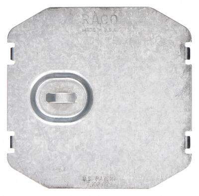 RACO Electrical Box Cover: 2 Gangs, Blank, For Rectangular Box Shape, Steel - Wiring Protector Plates