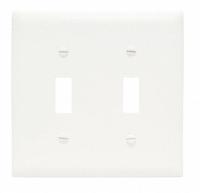 LEGRAND Wall Plate: Toggle, 2 Gang, Brown, Jumbo Size (MPN TPJ2W). Key specifications — Brand: LEGRAND; Material: Nylon.