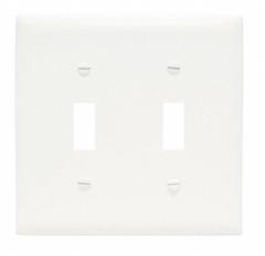 LEGRAND Wall Plate: Toggle, 2 Gang, Brown, Jumbo Size (MPN TPJ2W). Key specifications — Brand: LEGRAND; Material: Nylon.