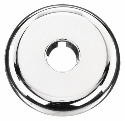 DEARBORN BRASS Split Flange: Plastic, Chrome-Plated, 1/2 in Fits Pipe Size - Split-Flange Escutcheons