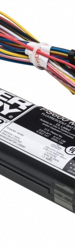 POWER SENTRY Fluorescent Battery Pack: 40 W Max. Bulb Watts, 120 to 277V AC, 1_2 Bulbs Supported, T8 (MPN PS600QD MVOLT M12). Key specifications — Input Voltage: 120 to 277V AC; Brand: POWER SENTRY.
