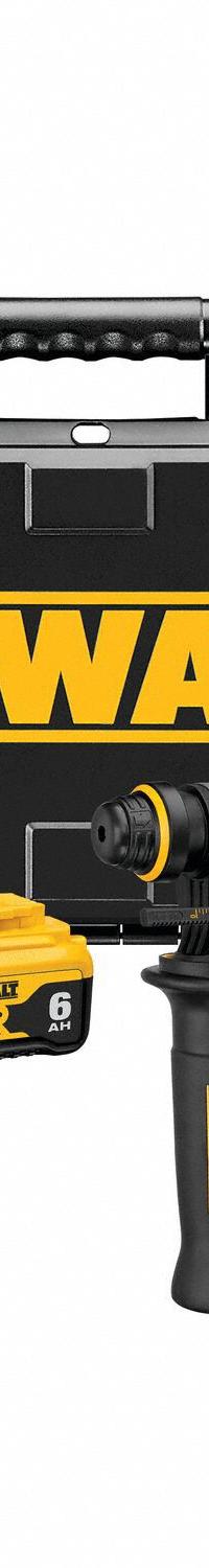 DEWALT Cordless Rotary Hammer: D-Handle, 20V DC, SDS-Plus, 1/2 in max, 6.0 Ah, 2.2 ft-lb, 4,300 bpm (MPN DCH263R2). Key specifications — attr113858: 20V DC; attr113796: DEWALT; attr113808: 0 bpm to 4,300 bpm; attr113803: Yes; attr113838: Hammer Only; attr113809: Yes; attr113815: (1) Charger.