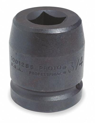PROTO Impact Socket: 1 in Drive Size, SAE, 3/4 in Socket Size, 4-Point, Std - 1" Drive Impact Sockets