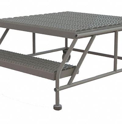 TRI-ARC Mobile Work Platform: 1.7 ft Platform Ht - Tilt-&-Move Rolling Single-Access Platforms