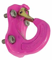 RUD CHAIN Excavator Hook: 3,300 lb Working Load Limit, 100 Hook Grade, Steel, 1 in Hook Opening Wd (MPN 7991205). Key specifications — attr984695: Pink; attr984692: RUD CHAIN; attr1028223: Deformation.