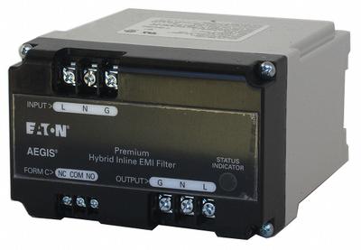 EATON Surge Protection Device: Single Phase, 120V AC, 1 Poles, 2 + Ground Wires - DIN Rail Internal-Mount SPDs