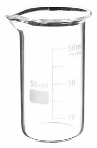 APPROVED VENDOR Beaker: 50 mL, 1.7 fl oz, Tall Form, Colorless, Glass, Autoclavable (MPN 5YHA1). Key specifications — Brand: APPROVED VENDOR; Color Coding: Colorless.
