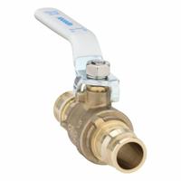 UPONOR Manual Two-Way Ball Valve: 3/4 in, Brass, Straight, PEX x PEX, 250 psi Max. Pressure (CWP) (MPN LFC4827575SS). Key specifications — Brand: UPONOR; Handle: Lever.
