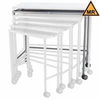 Nested Table: 22 in Overall Wd, 40 in Overall Ht, 44 in Overall Lg, Stainless Steel, Silver, Swivel (MPN 7823MR). Key specifications — Brand: BLICKMAN; Caster Type: Swivel; Countertop Material: Stainless Steel.