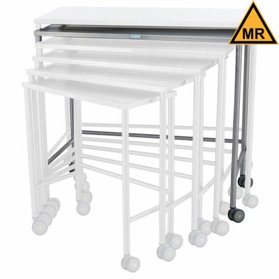 BLICKMAN Nested Table: 22 in Overall Wd, 40 in Overall Ht, 44 in Overall Lg, Stainless Steel - Fixed-Height Stainless Steel Surfaced Lab Tables