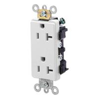 LEVITON Receptacle: Decorator Duplex, 5-20, White, 125V AC, 20 A, 2 Pole / 3 Wire (MPN 16352-W)