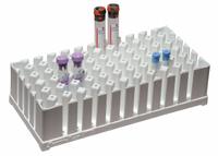 Tube Rack: 5 in Overall Wd, 9 1/2 in Overall Ht, 9 1/2 in Overall Lg, Polypropylene, White (MPN SR-W). Key specifications — Material: Polypropylene; Color: White; Product Type: Test Tube Rack; Total Holding Capacity: (72) Tubes; Brand: SMOOTHRACK.
