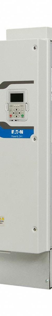 EATON Variable Frequency Drives: In Phase Three, 525-600V AC, Out Phase Three, 100 hp, IP21, HVAC/R (MPN DH1-35100FN-C21C). Key specifications — Style: HVAC Drive; Color: White; Output Voltage: 525-600V AC; Output Phase: Three.