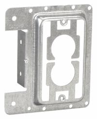 NVENT CADDY Communication Mounting Bracket: Steel, Silver, For 1 Gangs, 4 in Overall Wd (MPN MP1S). Key specifications — Brand: NVENT CADDY; For Number of Gangs: 1; Accessory Type: Low-Voltage Mounting Plate; Color: Silver; Material: Steel.