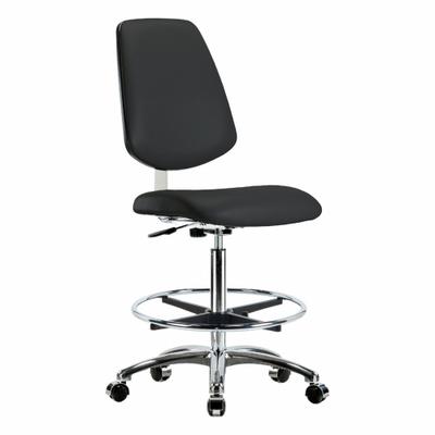 APPROVED VENDOR Cleanroom Task Chair: Vinyl, Armless, Ht Range 25 3/4 in to 35 1/2 in, 18 1/2 in Seat Wd - Vinyl Cleanroom Chairs