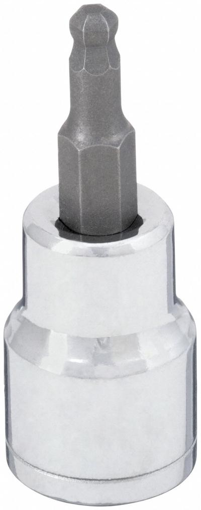 WESTWARD Socket Bit: 3/8 in Drive Size, Hex Tip, 6 mm Tip Size, 1 13/16 in Overall Lg - Ball-End Hex Bit Sockets