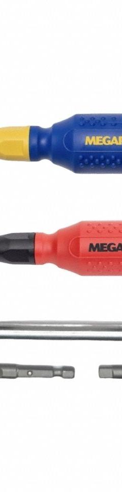 MEGAPRO Multi-bit Screwdriver: Phillips/Security Hex/Security Torx/Slotted/Spanner/Square Tip (MPN 6KIT2-B). Key specifications — attr1205339: Hex-Pin: 1/8" + 9/64" + 5/32" + 3/16"; attr1205303: MEGAPRO.