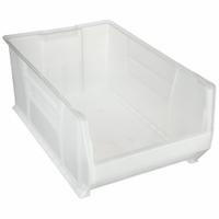 AKRO-MILS Super Size Bin: 29 1/4 in Overall Lg, 18 3/8 in x 12 in, Clear, Stacking Capable (MPN 30290SCLAR). Key specifications — Mobility: Stationary; Material: Plastic; Brand: AKRO-MILS; Stackable: Stacking Capable.